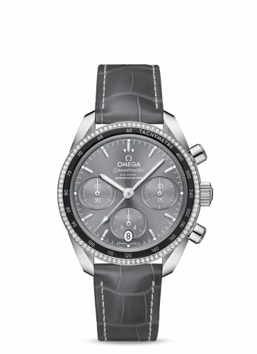 Omega Speedmaster Co-Axial 38 Stainless Steel / Diamond / Grey / Strap 324.38.38.50.06.001 (32438385006001)